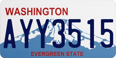 WA license plate AYY3515