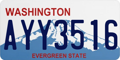 WA license plate AYY3516