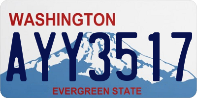 WA license plate AYY3517