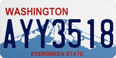 WA license plate AYY3518