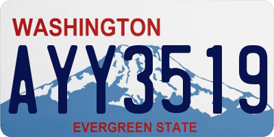 WA license plate AYY3519