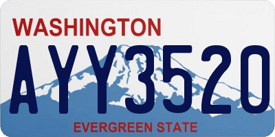 WA license plate AYY3520