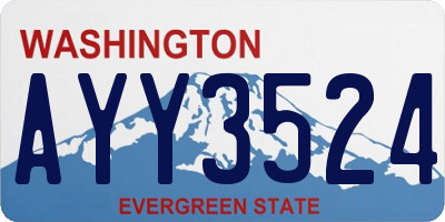 WA license plate AYY3524