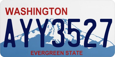 WA license plate AYY3527