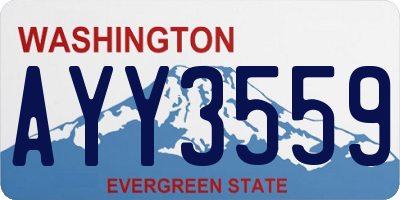 WA license plate AYY3559