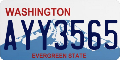 WA license plate AYY3565