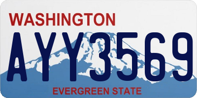 WA license plate AYY3569