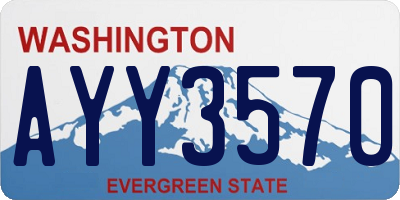 WA license plate AYY3570