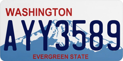 WA license plate AYY3589