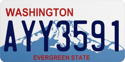 WA license plate AYY3591