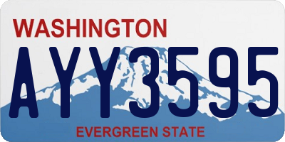 WA license plate AYY3595