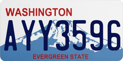 WA license plate AYY3596