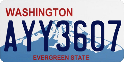 WA license plate AYY3607