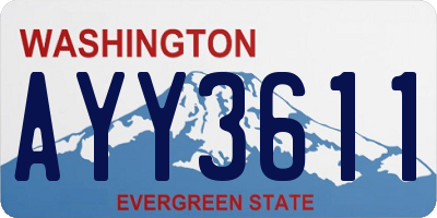 WA license plate AYY3611