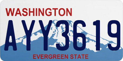 WA license plate AYY3619