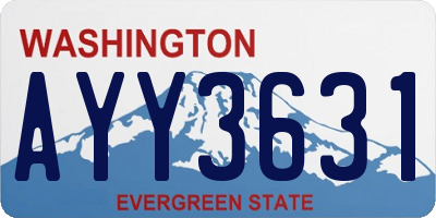 WA license plate AYY3631