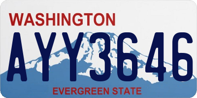 WA license plate AYY3646