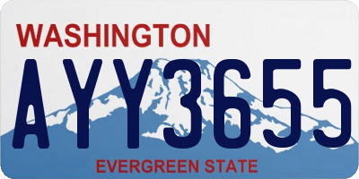 WA license plate AYY3655