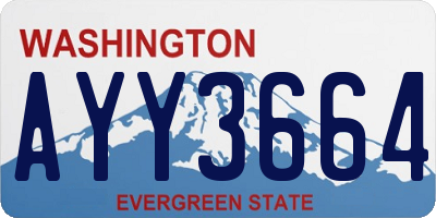 WA license plate AYY3664