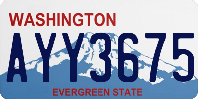 WA license plate AYY3675