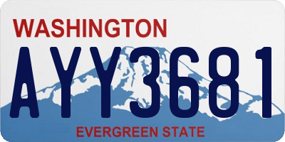 WA license plate AYY3681