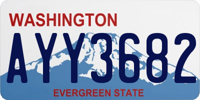 WA license plate AYY3682