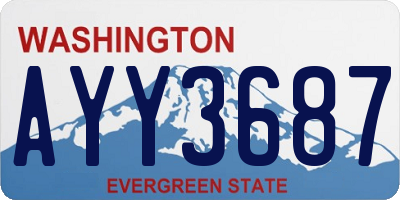 WA license plate AYY3687