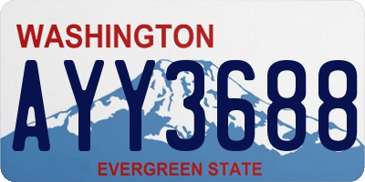 WA license plate AYY3688