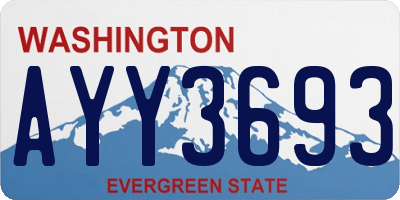 WA license plate AYY3693