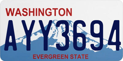 WA license plate AYY3694