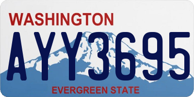 WA license plate AYY3695