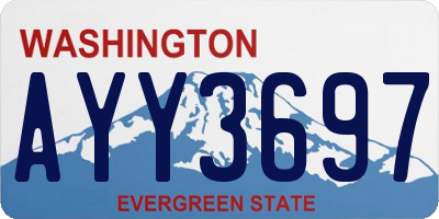 WA license plate AYY3697