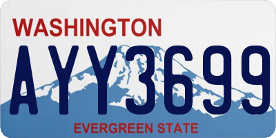 WA license plate AYY3699