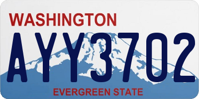 WA license plate AYY3702