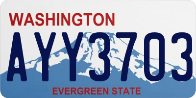 WA license plate AYY3703