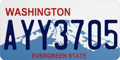 WA license plate AYY3705