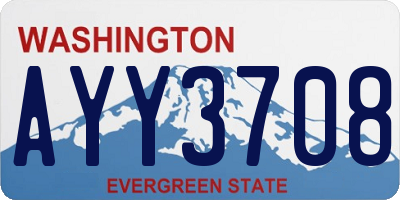 WA license plate AYY3708