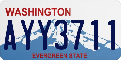 WA license plate AYY3711