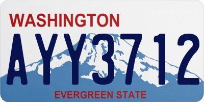 WA license plate AYY3712