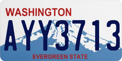 WA license plate AYY3713