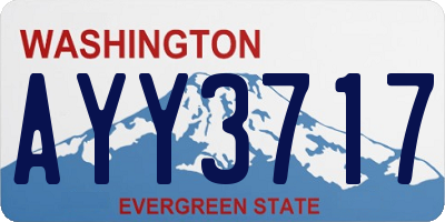 WA license plate AYY3717