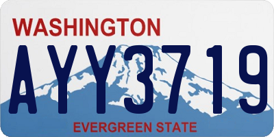 WA license plate AYY3719