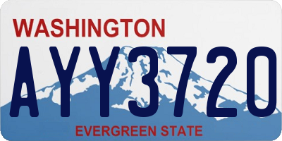 WA license plate AYY3720