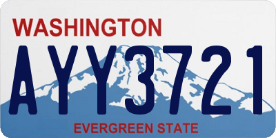 WA license plate AYY3721