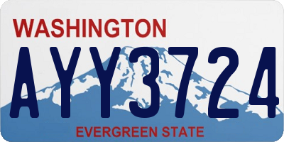 WA license plate AYY3724