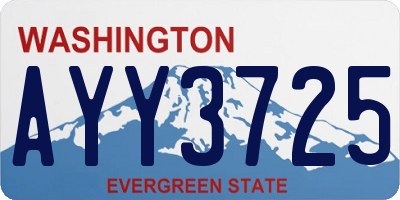 WA license plate AYY3725