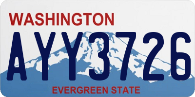 WA license plate AYY3726