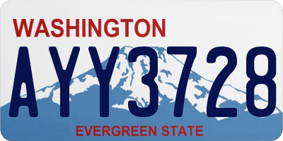 WA license plate AYY3728