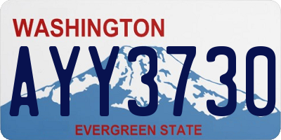 WA license plate AYY3730