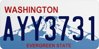 WA license plate AYY3731